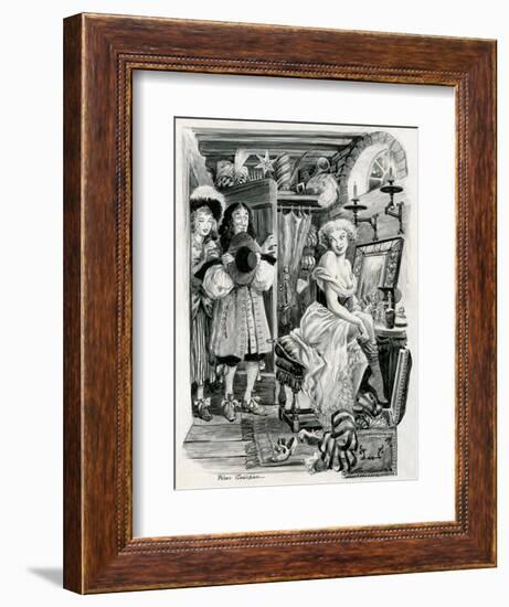 King Charles II Visiting Nell Gwynn in Her Dressing Room-Peter Jackson-Framed Giclee Print