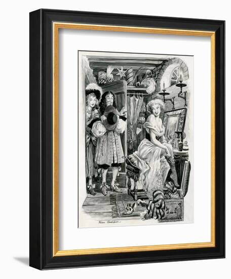 King Charles II Visiting Nell Gwynn in Her Dressing Room-Peter Jackson-Framed Giclee Print