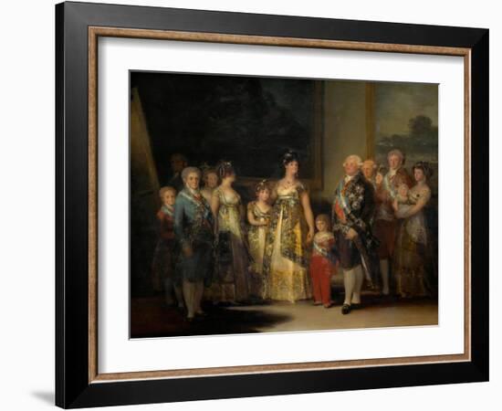 King Charles IV (1748-1819) of Spain and His Family-Francisco de Goya-Framed Giclee Print