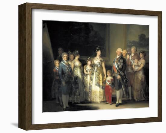 King Charles IV of Spain and His Family-Francisco de Goya-Framed Art Print