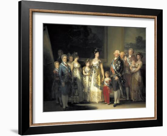 King Charles IV of Spain and His Family-Francisco de Goya-Framed Art Print