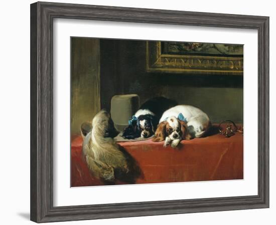 King Charles Spaniels ('The Cavalier's Pets')-Edwin Henry Landseer-Framed Giclee Print