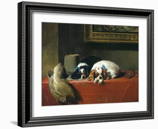 King Charles Spaniels ('The Cavalier's Pets')-Edwin Henry Landseer-Framed Giclee Print