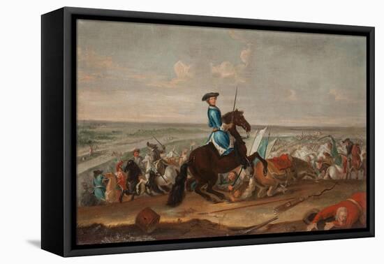 King Charles XII at the Battle of Narva on November 1700-David von Krafft-Framed Premier Image Canvas