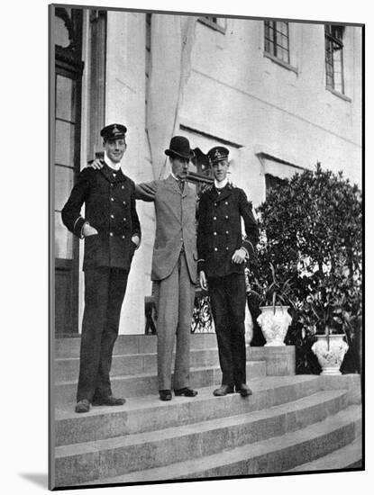 King Christian IX of Denmark (1818-190) with Two of His Grandsons, 1908-null-Mounted Giclee Print