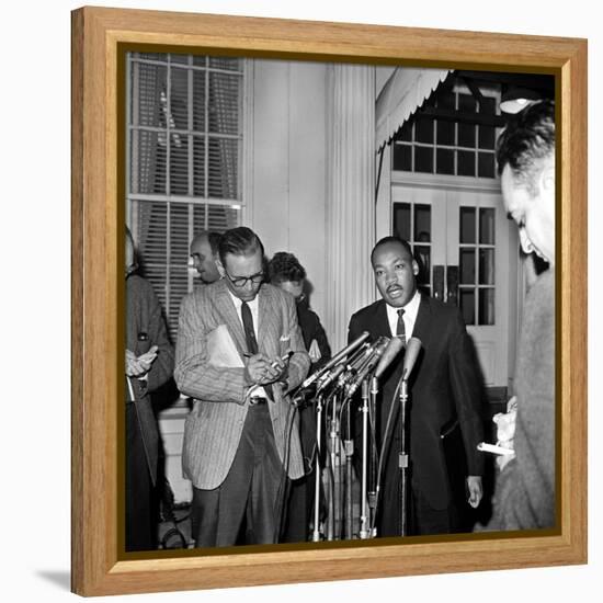 King Conference with President-Associated Press-Framed Premier Image Canvas