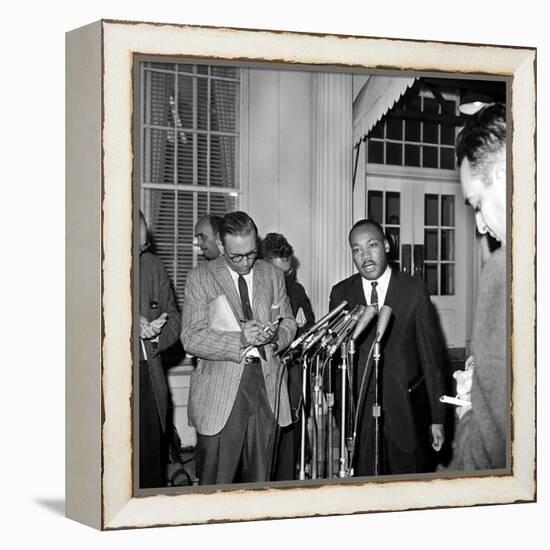 King Conference with President-Associated Press-Framed Premier Image Canvas