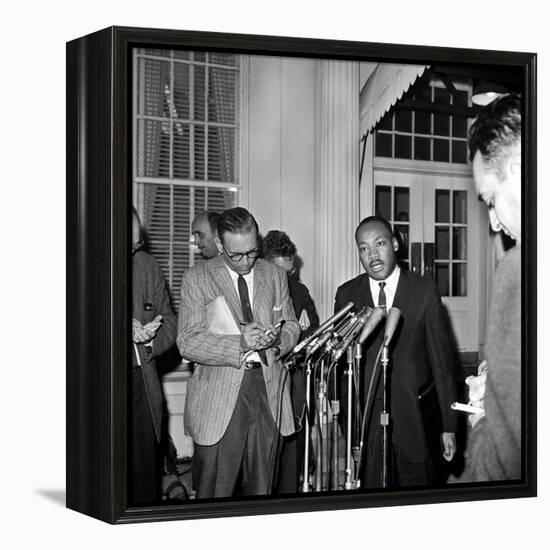 King Conference with President-Associated Press-Framed Premier Image Canvas