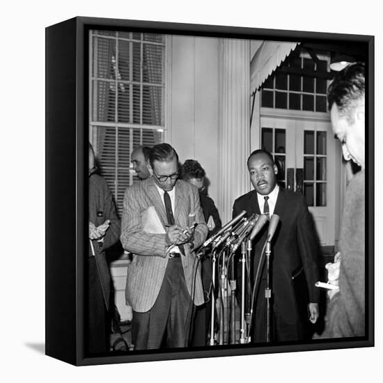 King Conference with President-Associated Press-Framed Premier Image Canvas