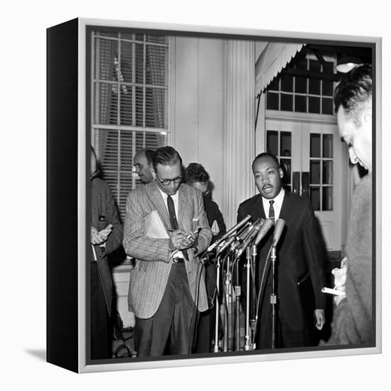 King Conference with President-Associated Press-Framed Premier Image Canvas