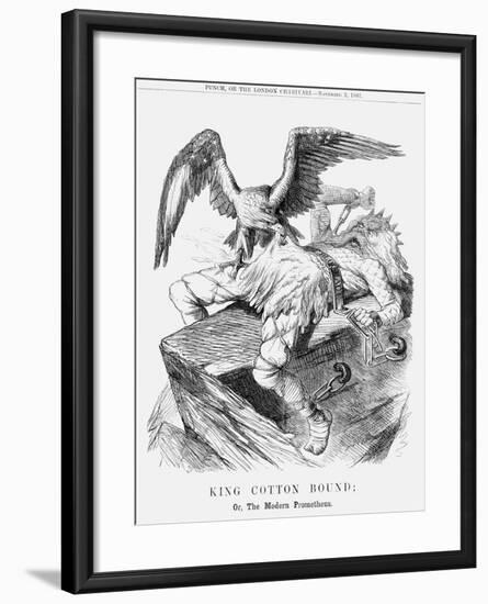 King Cotton Bound; Or, the Modern Prometheus, 1861-null-Framed Giclee Print