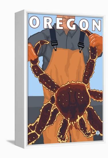 King Crab Fisherman, Oregon-Lantern Press-Framed Stretched Canvas