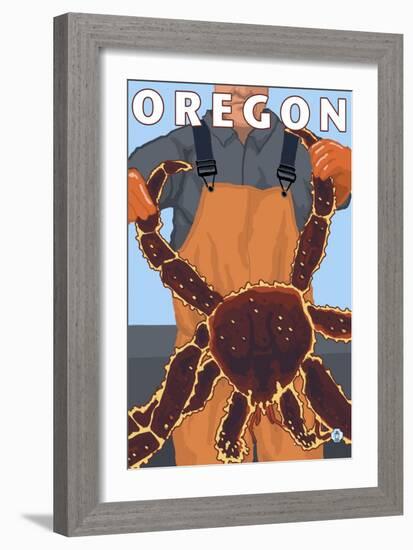 King Crab Fisherman, Oregon-Lantern Press-Framed Art Print