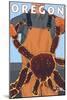 King Crab Fisherman, Oregon-Lantern Press-Mounted Art Print