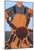 King Crab Fisherman-Lantern Press-Mounted Art Print