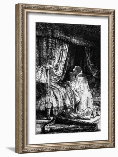 King David at Prayer, 1652-Rembrandt van Rijn-Framed Giclee Print