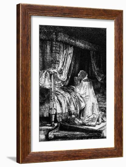 King David at Prayer, 1652-Rembrandt van Rijn-Framed Giclee Print