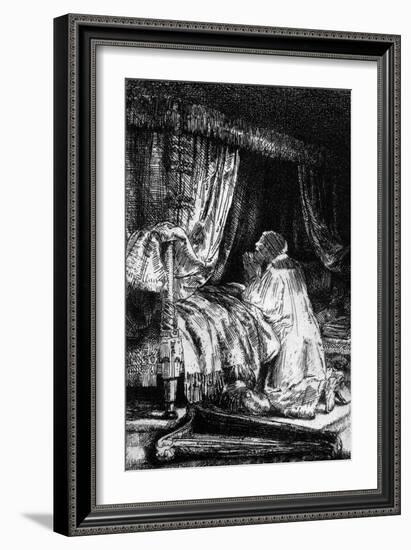 King David at Prayer, 1652-Rembrandt van Rijn-Framed Giclee Print