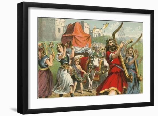 King David Fetching the Ark of the Covenant-English School-Framed Giclee Print