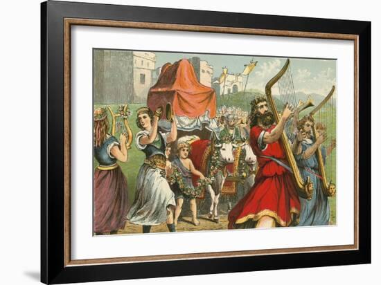 King David Fetching the Ark of the Covenant-English School-Framed Giclee Print