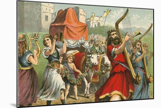King David Fetching the Ark of the Covenant-English School-Mounted Giclee Print