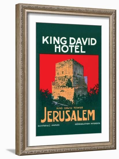 King David Hotel Luggage Label-null-Framed Premium Giclee Print