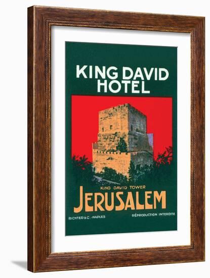 King David Hotel Luggage Label-null-Framed Premium Giclee Print