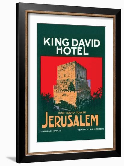 King David Hotel Luggage Label-null-Framed Premium Giclee Print