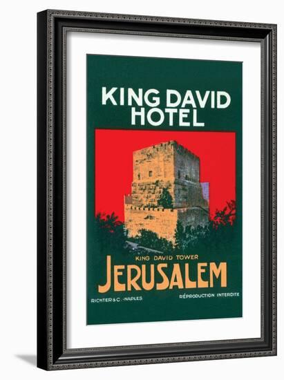 King David Hotel Luggage Label-null-Framed Premium Giclee Print