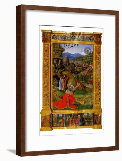 King David Kneeling before God-Matthais Corvinus-Framed Art Print