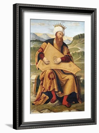 King David Playing a Psaltery-Girolamo Da Santa Croce-Framed Giclee Print