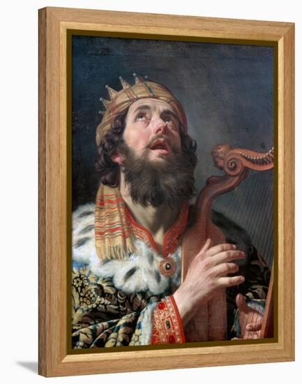 King David Playing the Harp, 1622-Gerrit van Honthorst-Framed Premier Image Canvas