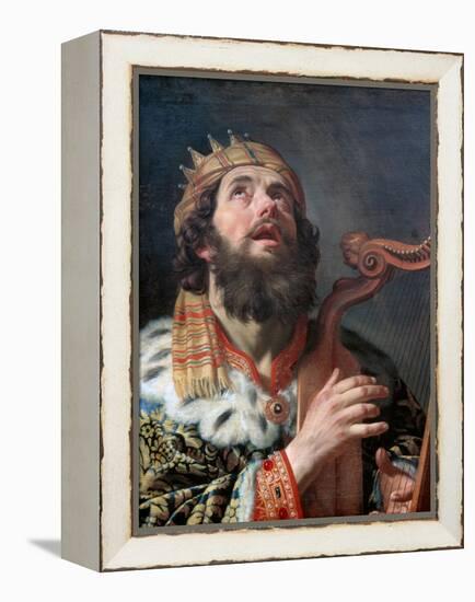 King David Playing the Harp, 1622-Gerrit van Honthorst-Framed Premier Image Canvas