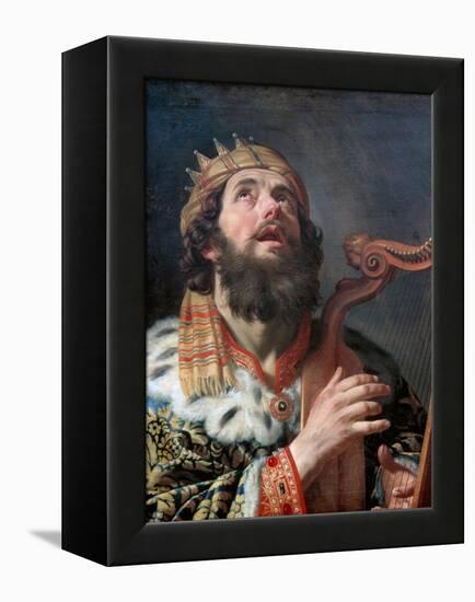 King David Playing the Harp, 1622-Gerrit van Honthorst-Framed Premier Image Canvas