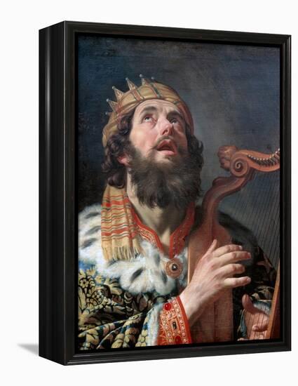 King David Playing the Harp, 1622-Gerrit van Honthorst-Framed Premier Image Canvas