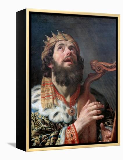 King David Playing the Harp, 1622-Gerrit van Honthorst-Framed Premier Image Canvas