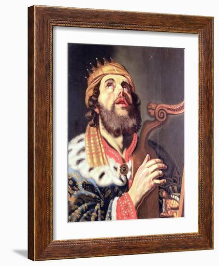 King David-Gerrit van Honthorst-Framed Giclee Print