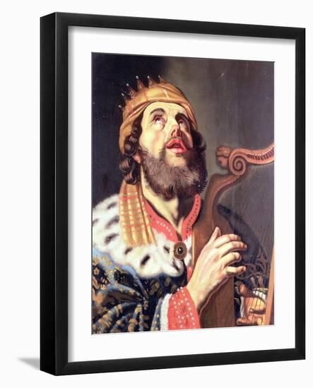 King David-Gerrit van Honthorst-Framed Giclee Print