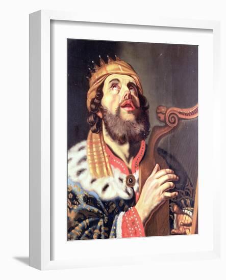 King David-Gerrit van Honthorst-Framed Giclee Print