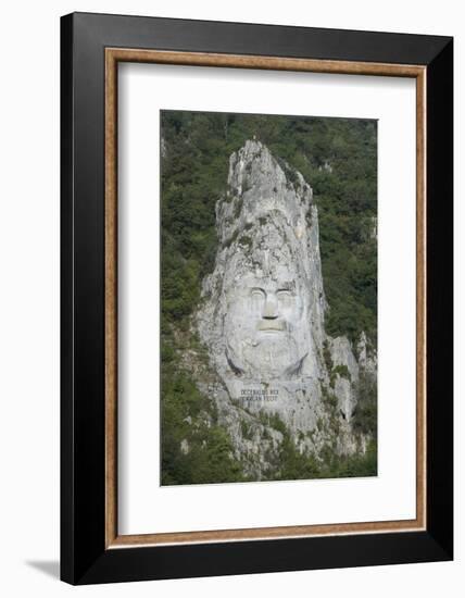 King Decabalus Rock Carving, Danube Gorge, Romania, Europe-Rolf Richardson-Framed Photographic Print