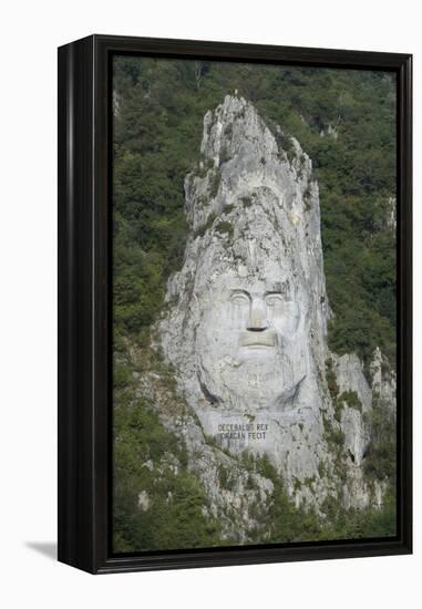 King Decabalus Rock Carving, Danube Gorge, Romania, Europe-Rolf Richardson-Framed Premier Image Canvas
