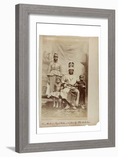 King Duke in Royal Robes with Family, Old Calabar, Nigeria, C.1890-null-Framed Giclee Print