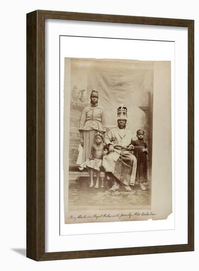 King Duke in Royal Robes with Family, Old Calabar, Nigeria, C.1890-null-Framed Giclee Print