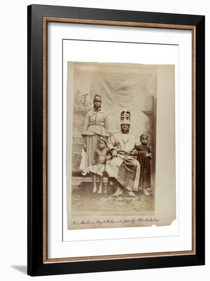 King Duke in Royal Robes with Family, Old Calabar, Nigeria, C.1890-null-Framed Giclee Print