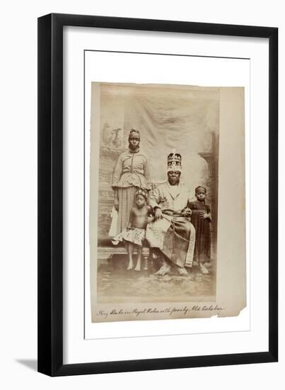 King Duke in Royal Robes with Family, Old Calabar, Nigeria, C.1890-null-Framed Giclee Print