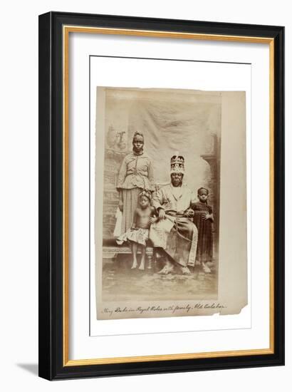 King Duke in Royal Robes with Family, Old Calabar, Nigeria, C.1890-null-Framed Giclee Print