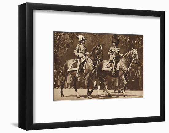 King Edward at the head of the Brigade of Guards, turns, unperturbed-Unknown-Framed Photographic Print