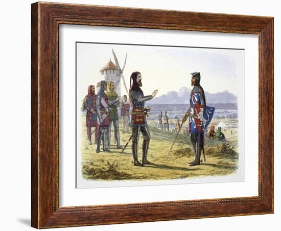 King Edward III refuses succour to his son at the Battle of Crecy, France, 1346 (1864)-James William Edmund Doyle-Framed Giclee Print