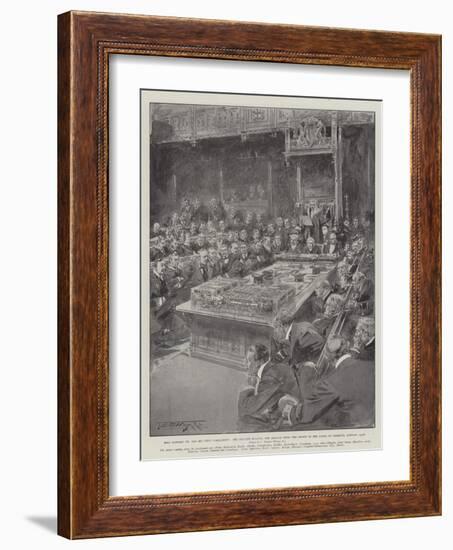 King Edward VII and His First Parliament-Thomas Walter Wilson-Framed Giclee Print