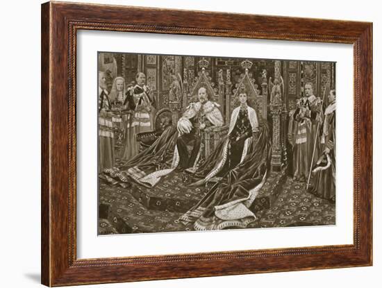 King Edward VII at the opening of his first Parliament, London, 14 February, 1901-Samuel Begg-Framed Giclee Print